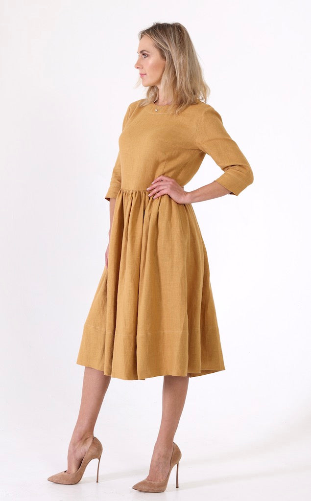 Ellettelle - Carrie Dress Bronze Linen 